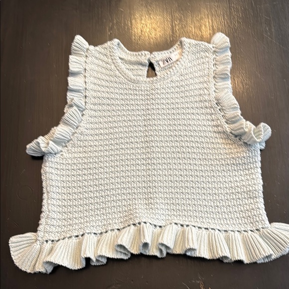 Zara Sweaters - ZARA light blue knit sweater vest. size small. excellent used condition.